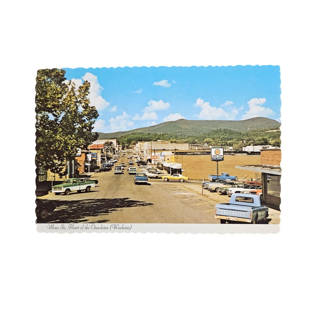 Vintage Mena Street Arkansas Postcard Heart of the Ouachitas Dexter 37368-D